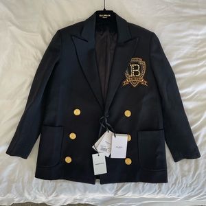 BALMAIN KIDS JACKET BLAZER BLACK